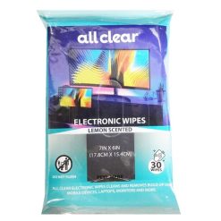 All Clear Electronic Wipes 30ct Lemon Sc-wholesale
