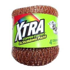 Xtra Scrubbing Pads Copper Coated 4pk-wholesale