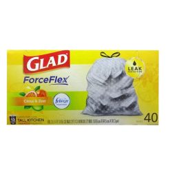 Glad Kitchen Bags 40ct 13 Gl W-Febreze-wholesale
