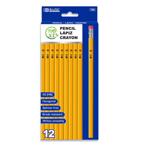 Pencils #2 12pk Yellow-wholesale Pencils #2 12pk Yellow-wholesale