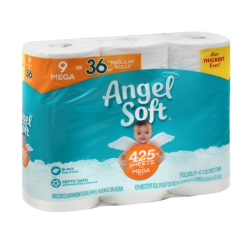 Angel Soft Bath Tissue Mega 9pk 429ct-wholesale