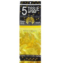 Tissue Paper 5ct Metallic Yellow 20X26-wholesale