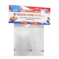 Portion Cups W-Lids 18pc Clear-wholesale