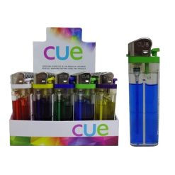 CUE Lighters Asst Clear Clrs-wholesale