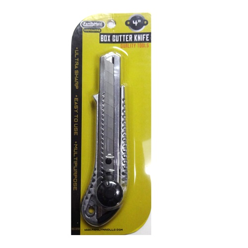 Box Cutter Knife 4in Silver-wholesale