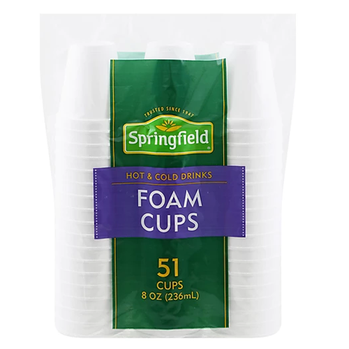 Springfield Foam Cups 8oz 51ct-wholesale