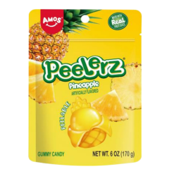 Amos Peelerz Gummy Pineapple 6oz-wholesale