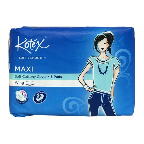 Kotex Maxi Pads 8ct W-Wings Soft AND Smoot