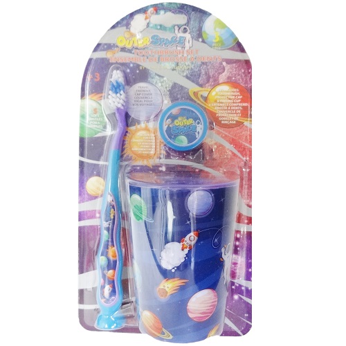 Kids Toothbrush Set 3pk Outer Space-wholesale Kids Toothbrush Set 3pk Outer Space-wholesale