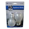 K-Lite Appliance Bulbs 2pc 40wt Frost-wholesale K-Lite Appliance Bulbs 2pc 40wt Frost-wholesale