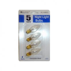 K-Lite Night Light Bulbs 5 Wt 4pc Clear
