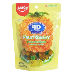 Amos Gummy Pineapple Burst 4D 6oz-wholesale