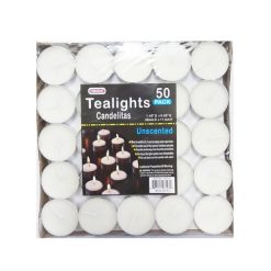 Tealight Candles 50ct White-wholesale