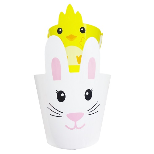 Easter Bucket Pail 8in Asst Clrs-wholesale Easter Bucket Pail 8in Asst Clrs-wholesale