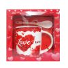 Coffee Mug W-Spoon Love Heart Design-wholesale Coffee Mug W-Spoon Love Heart Design-wholesale
