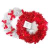 X-Mas Decor Tinsel Wreath 10in Asst-wholesale X-Mas Decor Tinsel Wreath 10in Asst-wholesale