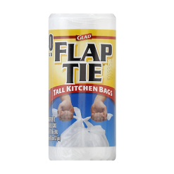 Glad Flap Tie Kitchen Bags 40ct 13gl-wholesale