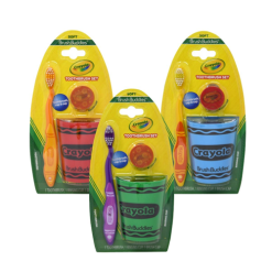 Kids Toothbrush Set 3pk Crayola Asst-wholesale