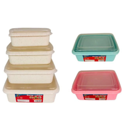 Storage Container 4pk Asst Size & Clrs-wholesale