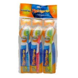 Toothbrushes 3pk Flexi Grip Fresh Plus