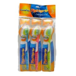 Toothbrushes 3pk Flexi Grip Fresh Plus-wholesale