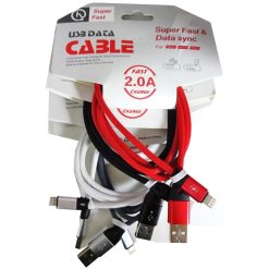 USB Data Cable 2.0A Asst Clrs-wholesale