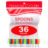 Premium Cutlery Spoons 36ct White-wholesale
