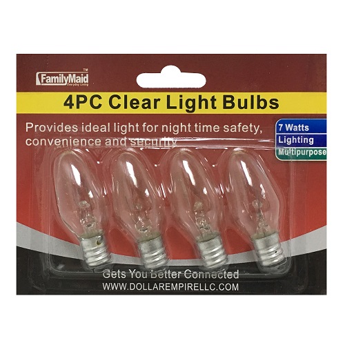 Night Light Bulbs 4pc Clear-wholesale