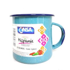 Cinsa Enamel Coffee Mug 12oz Turquoise-wholesale