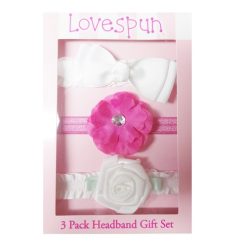 Baby Headband Set 3pk Bow & Flower-wholesale