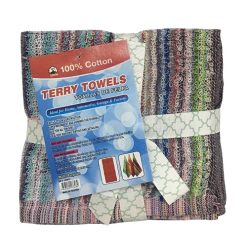 Terry Towels 4pk Multicolor W-Ribbon-wholesale