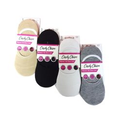 Womens Liner Socks 3pk 4 Colorts-wholesale