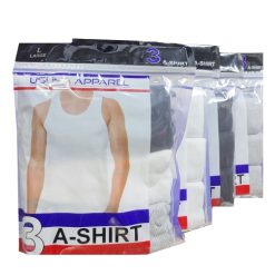 USUSA Mens A-Shirt 3pk Asst Clrs-wholesale