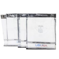 USUSA Mens A-Shirt White Asst Size-wholesale