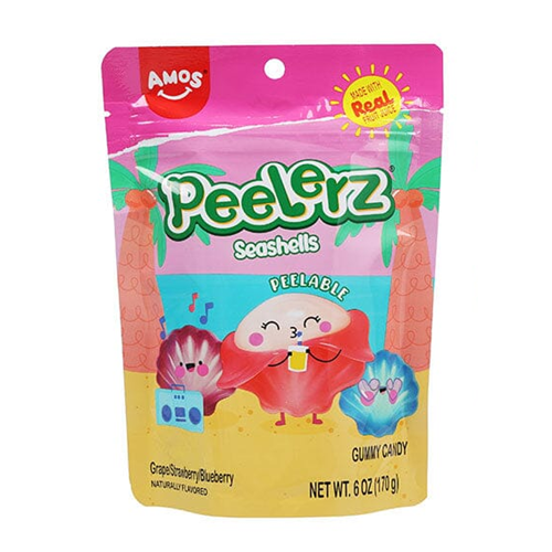 Amos Peelerz Gummy Sea Shells 6oz-wholesale Amos Peelerz Gummy Sea Shells 6oz-wholesale
