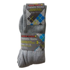 Diabetic Crew Socks 10-13 Grey-wholesale