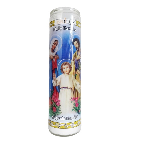 Candle 8in Sagrada Familia White-wholesale Candle 8in Sagrada Familia White-wholesale