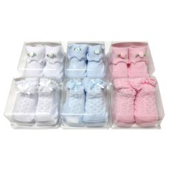 Baby Booties 0-6m Asst Clrs-wholesale