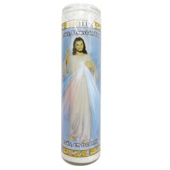 Candle 8in Jesus En Ti Confio White-wholesale