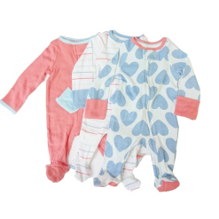 Baby Rib Coverall 6-9M Blue Hearts Asst-wholesale