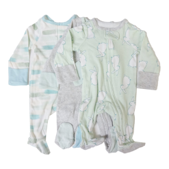 Baby Rib Coverall 6-9M Green Bunny Dsgn-wholesale