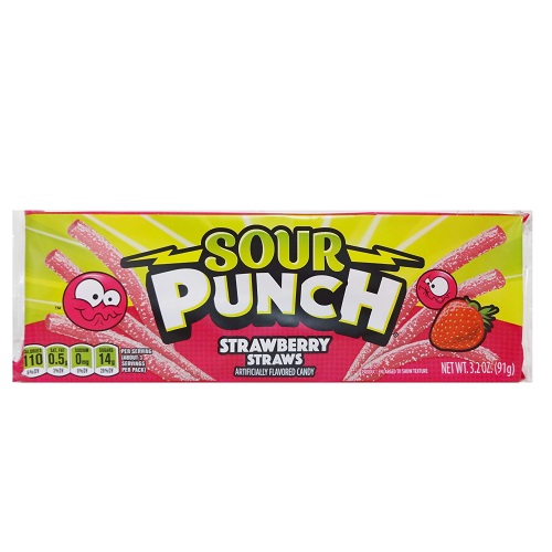 Sour Punch Straws 3.2oz Strwbry King Siz-wholesale - Smartloadusa.com 