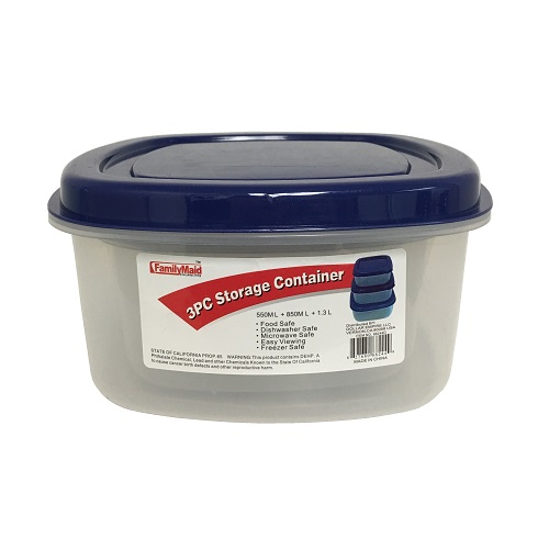 Food Container Squre 3pc-wholesale