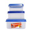 Food Container Rect 3pc Asst Clrs-wholesale Food Container Rect 3pc Asst Clrs-wholesale