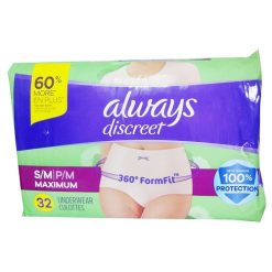 Always Discreet Underwear 32ct S-M-wholesale
