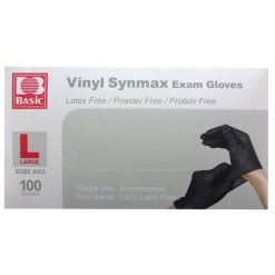 Gloves Vinyl Black Lg 100ct-wholesale
