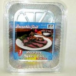 D. Foil Roaster Baker Pan W-Lid 1pc