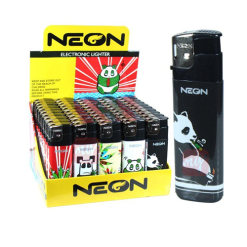 Neon Lighter Electronic Panda Asst-wholesale