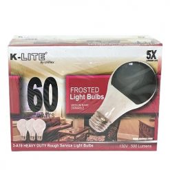 ***K-Lite Light Bulbs 3pk 60w Frosted