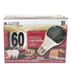 K-Lite Light Bulb 3pk 60w Frosted-wholesale